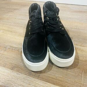 Joie calf pony hair platform mid top sneaker 6.5